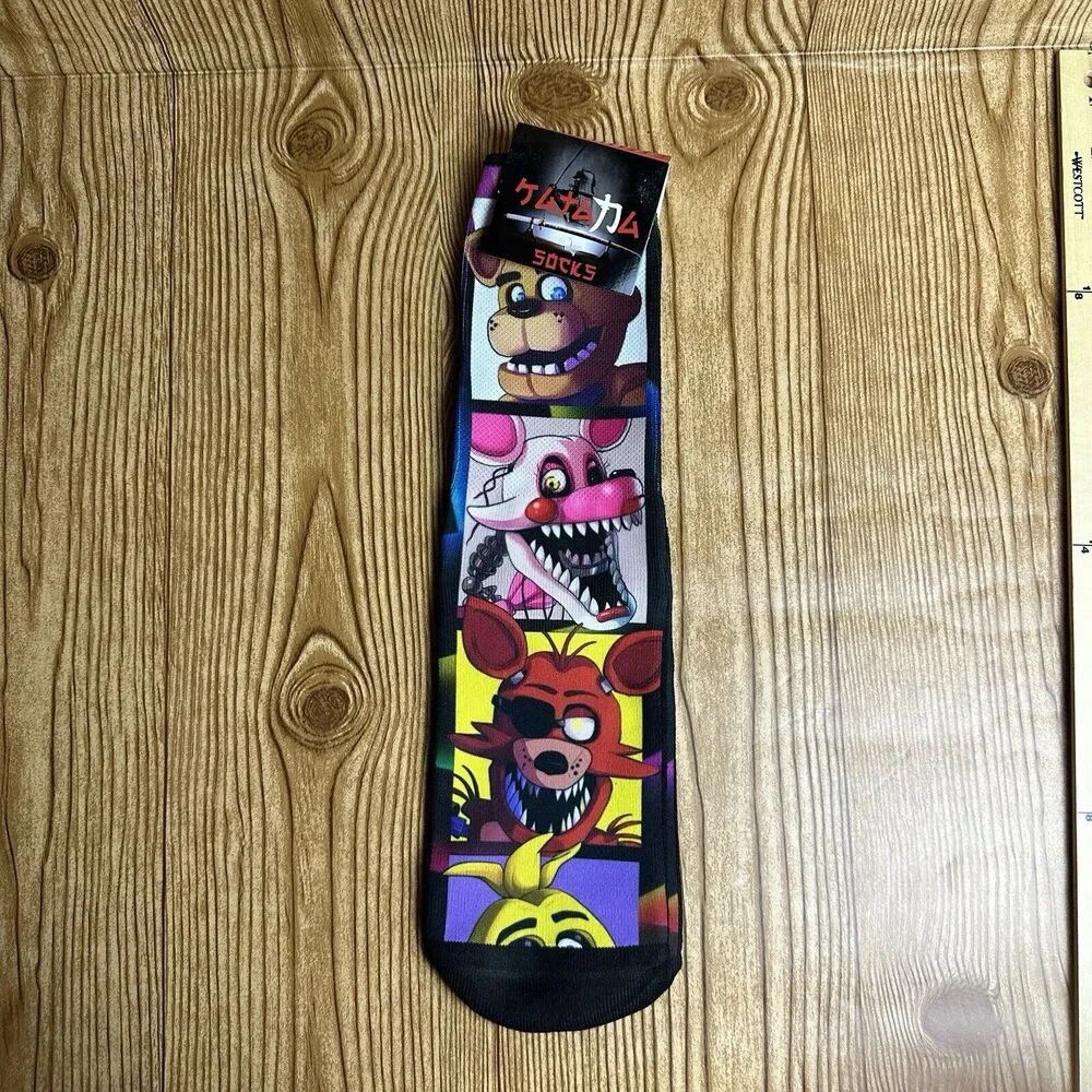 Five Night at Freddy’s Freddy Fazbear And Crew Crew Socks Unisex Midcalf FNaF‎